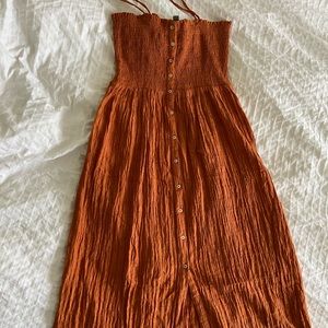 Aerie Linen Midi Dress